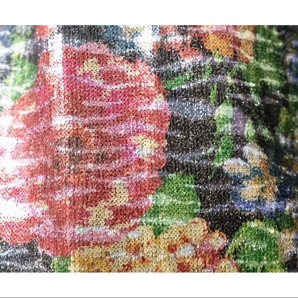 Free People Sequin Shimmer Floral Mini Slip Dress - Picture 5 of 5